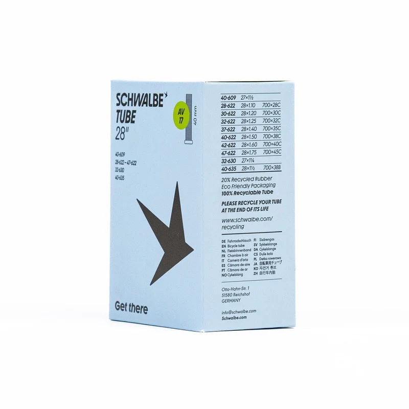 Chambre à air vélo Schwalbe 700 / 28 / 29 pouces