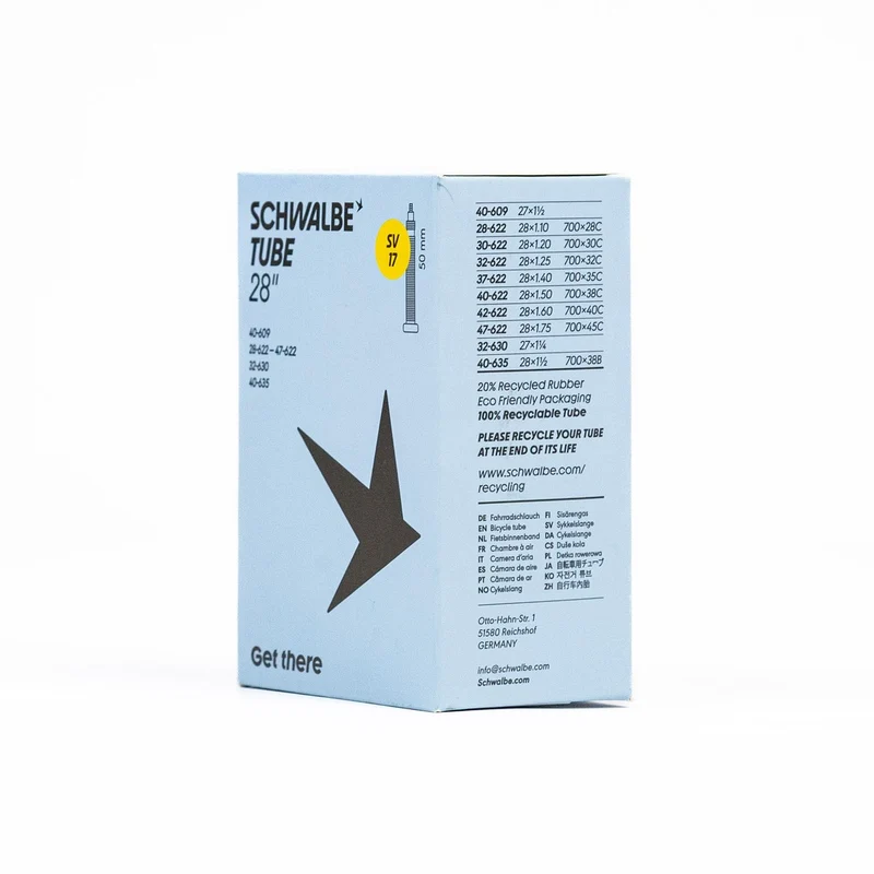 Chambre à air vélo Schwalbe 700 / 28 / 29 pouces