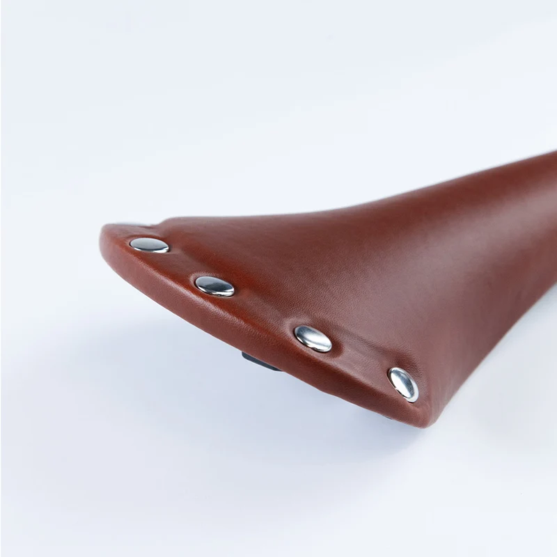 Selle de vélo vintage imitation cuir marron