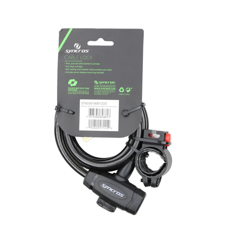 Syncros Fahrradschloss SL-04 Key Cable Lock 180 cm schwarz