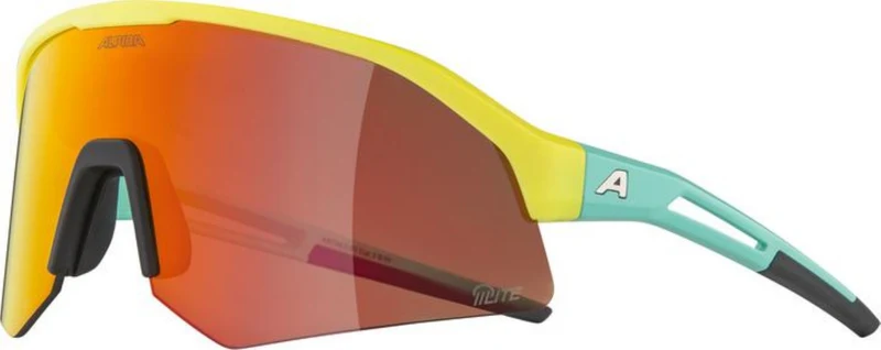 Alpina Sonic HR Q-Lite Sportbrille yellow/green/mirror red one size