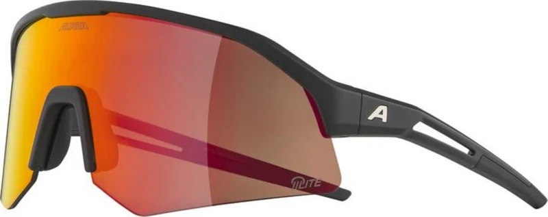 Alpina Sonic HR Q-Lite Sportbrille black matt/mirror red one size