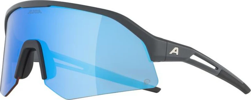 Alpina Sonic HR Q Sportbrille midnight-grey matt/mirror blue one size