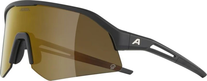 Alpina Sonic HR Q Sportbrille black matt/mirror gold one size
