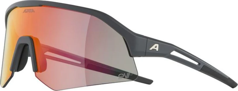 Alpina Sonic HR QV Sportbrille midnight-grey matt/quattro/variofl.mirror+ rainb. one size