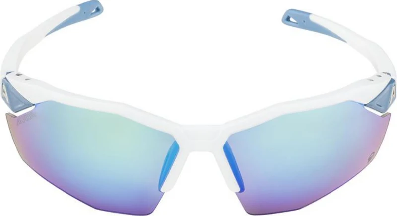 Alpina Twist Six S HR Q Sportbrille white matt/quattroflex-mirror blue one size