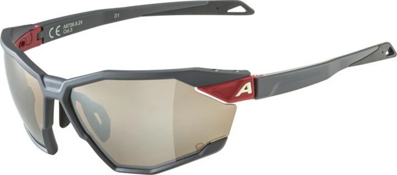 Alpina Twist Six Q Sportbrille midnight-grey matt/silver mirror one size