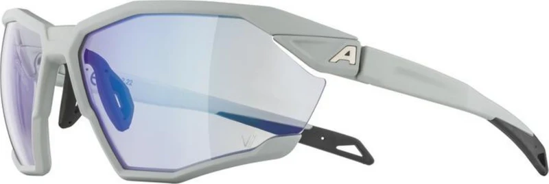 Alpina Twist Six VM Sportbrille smoke-grey matt/varioflexmirror+ blue one size