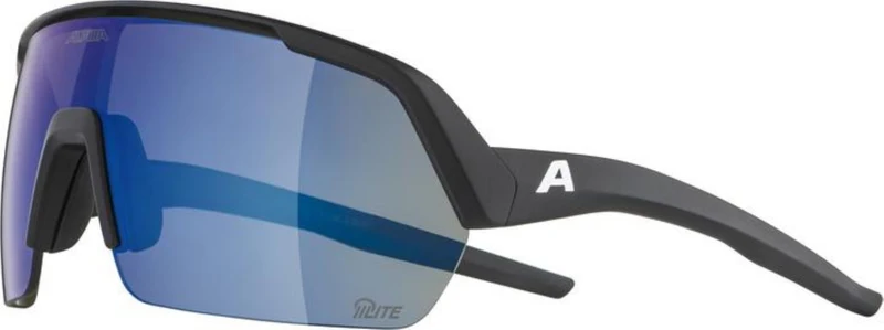 Alpina Turbo HR Q-Lite Sportbrille black matt/mirror blue one size