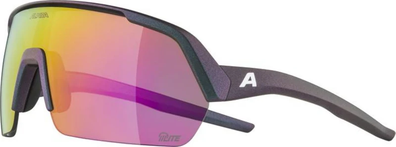 Alpina Turbo HR Q-Lite Sportbrille black-purple matt/mirror pink one size