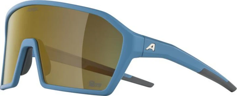 Alpina Ram Q-Lite Sportbrille smoke-blue matt/mirror gold one size