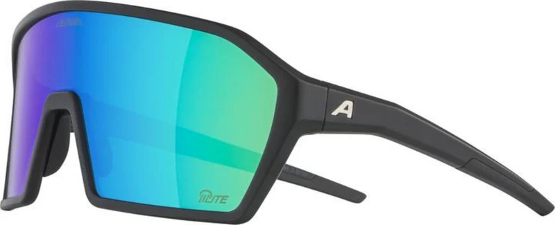 Alpina Ram Q-Lite Sportbrille black matt/mirror green one size