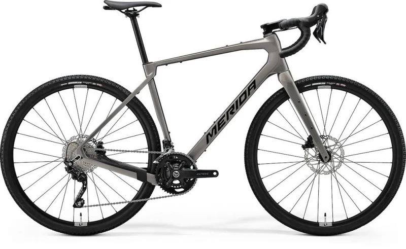 Merida SILEX 4000 Warm Slate Grey (Black) Carbon Gravelbike Größe XS, Shimano GRX 2×10-Gang, hydraulische Scheibenbremse