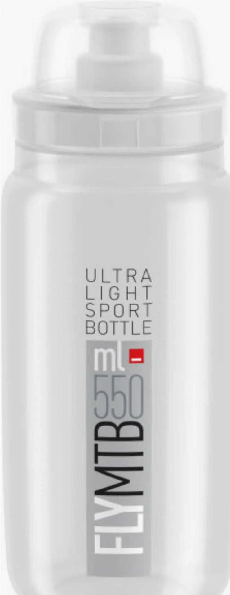Elite Fly MTB Trinkflasche transparent/grau