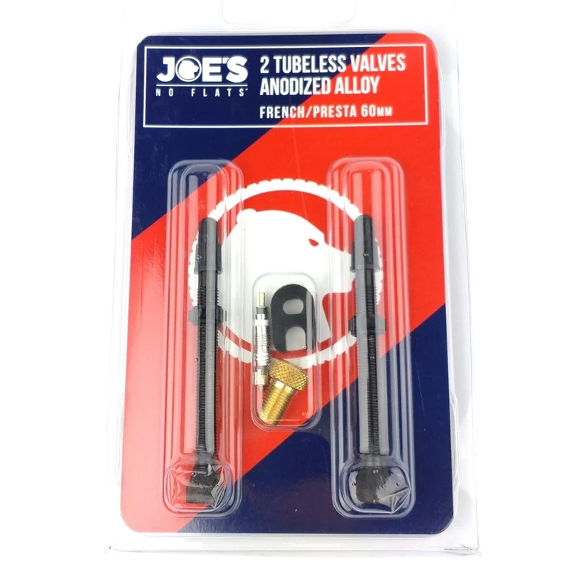 Joe's No Flats Tubeless Alu French/Presta Ventile (2 Stück) - schwarz