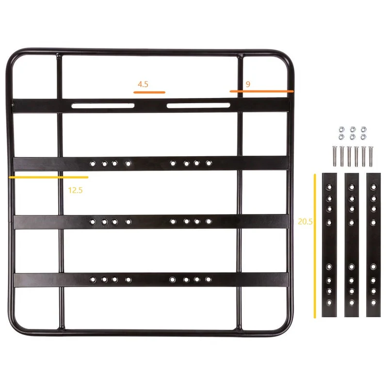 Plaque de support sur porte bagage vélo large M-Wave Racky