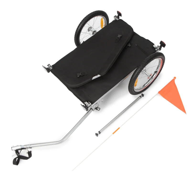 Remorque vélo cargo grande capacité avec housse