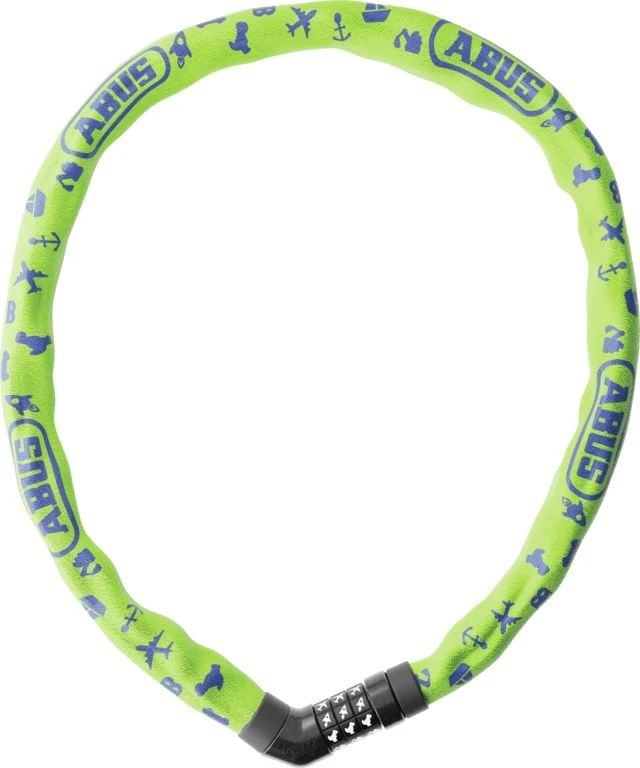 Abus Ketten-/Zahlenschloss Steel-O-Chain 4804C/75 Symbols Limette