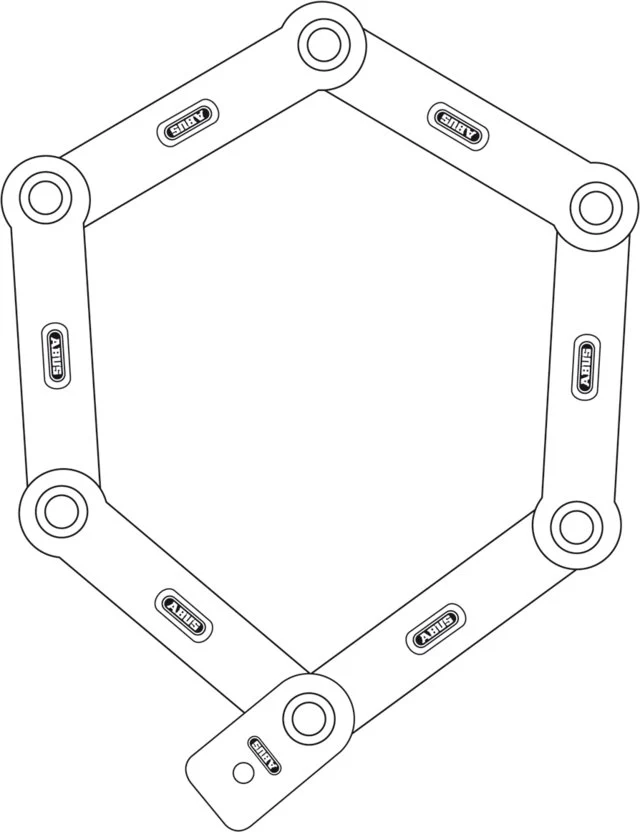 Abus Faltschloss uGrip Bordo 5700K/100 SH Rot