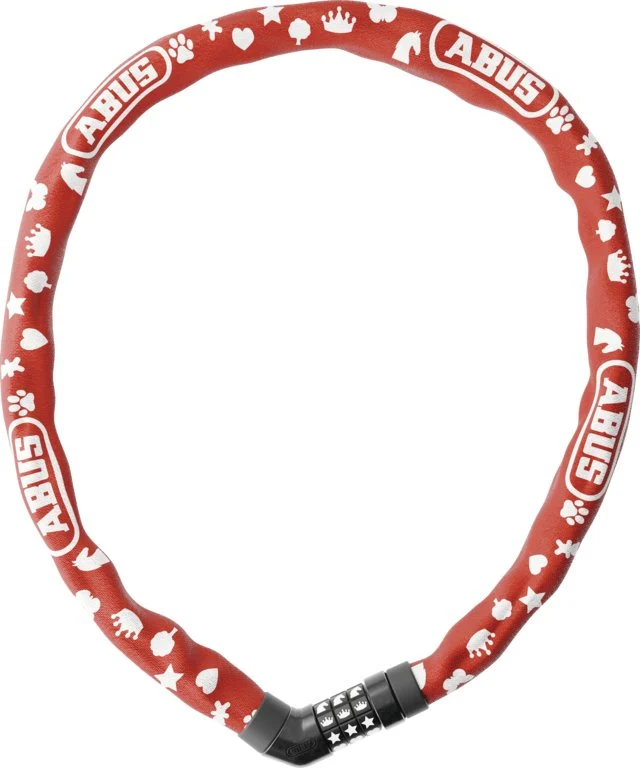 Abus Ketten-/Zahlenschloss Steel-O-Chain 4804C/75 Symbols Rot