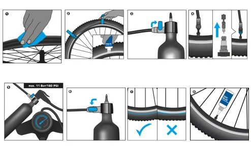 Tire Booster annexe compresseur pour pompe vélo Schwalbe