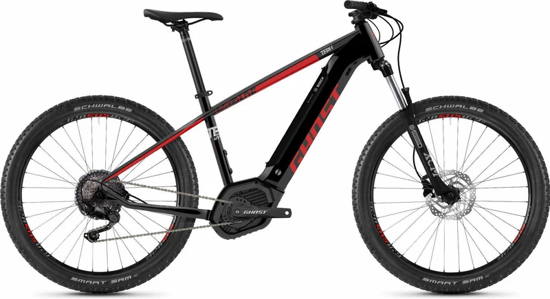 Ghost Hybride Teru PT B3.7+ AL U E-Bike 27,5+" jet black / riot red / urban grey