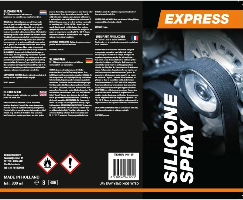 Express Silikonspray 300ml: Rostschutz für Scharniere und Schlösser