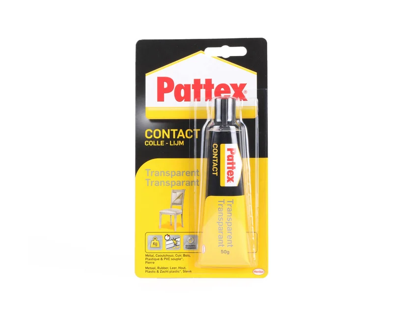 Pattex Kontaktkleber 50g - Transparent, starke Haftung für Glas & Holz