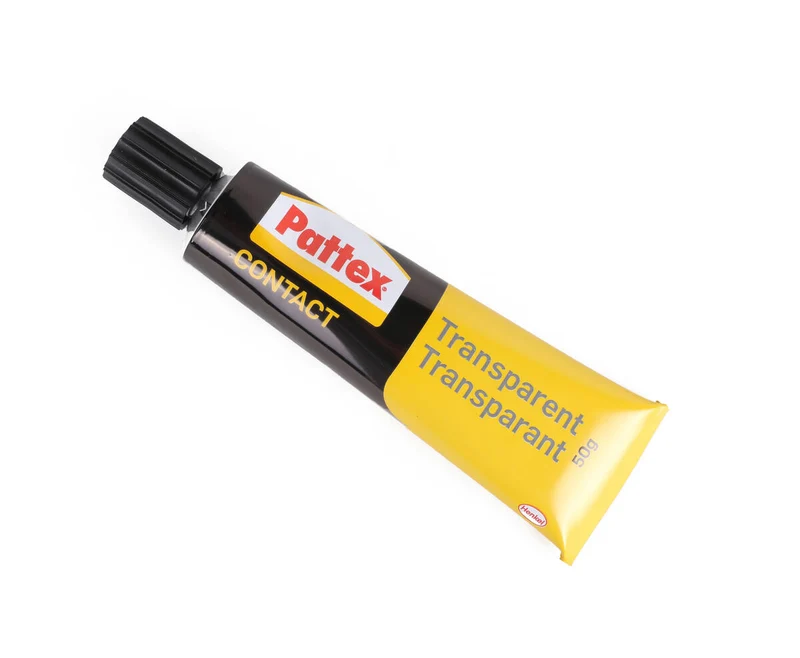 Pattex Kontaktkleber 50g - Transparent, starke Haftung für Glas & Holz