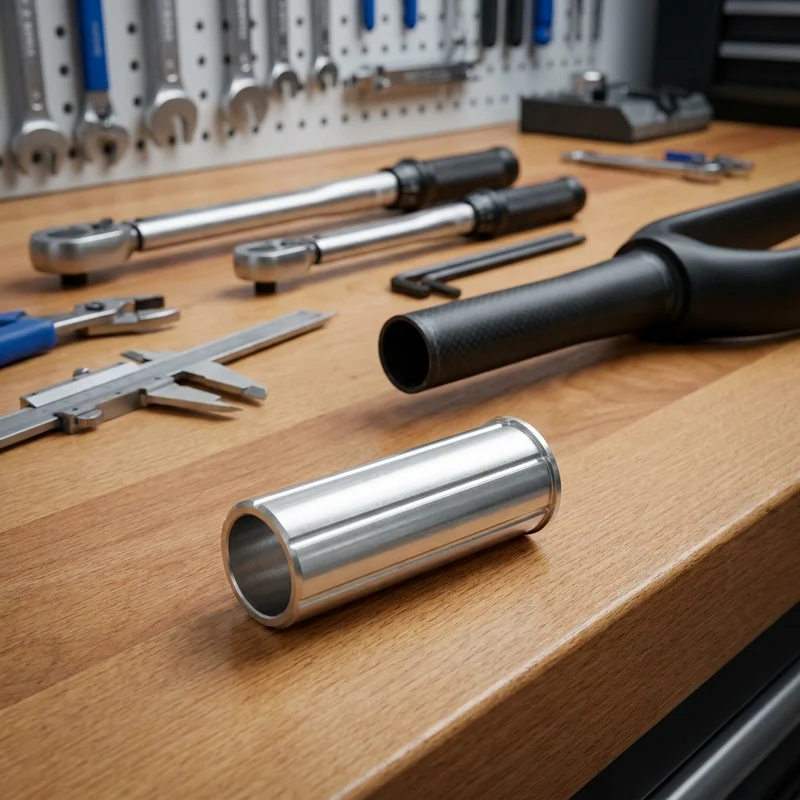 Reduzierhülse für Gabel-Schaft Alu, silber, für Vorbau 1" Gabel 1 1/8"