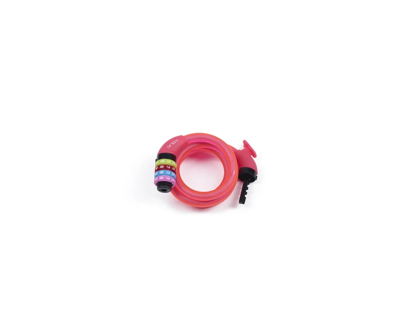 Xolid Kabelschloss mit Zahlenkombination 12mm x 1200mm Rosa, Fahrradsicherung