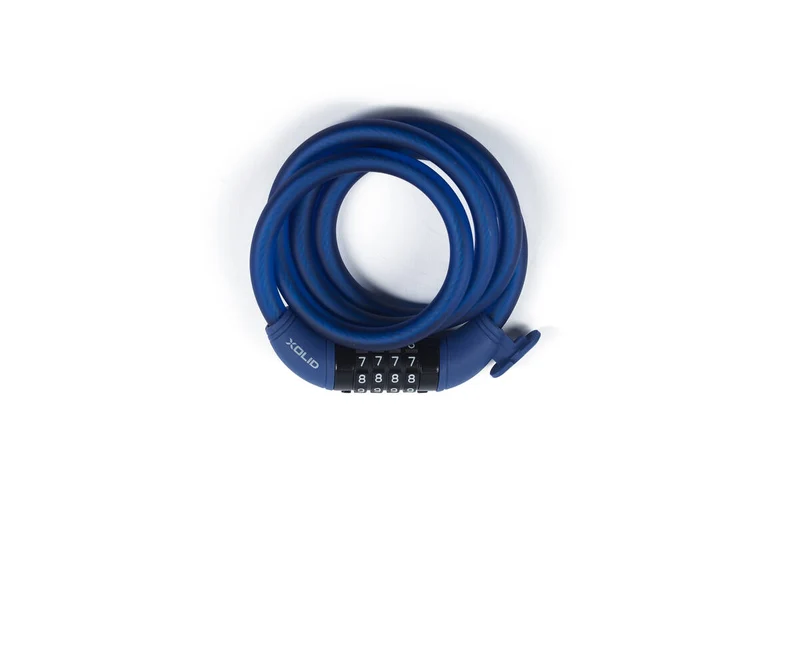 Xolid 12x1200mm Kabel-Zahlenschloss Marineblau – Fahrräder sichern