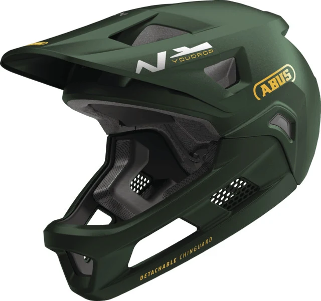 Abus Youdrop FF Kinderhelm Moss Green