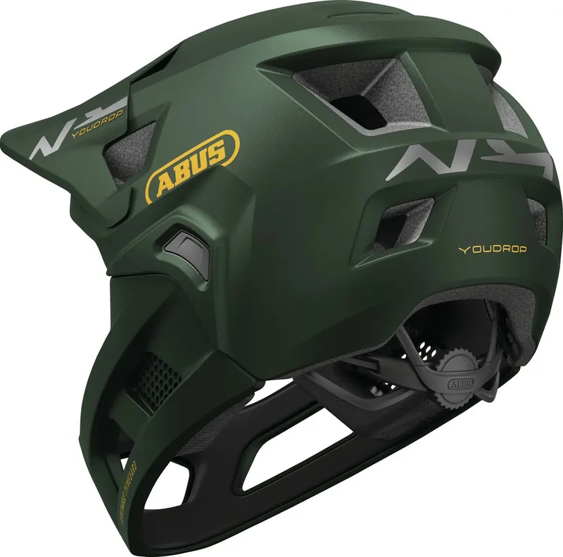 Abus Youdrop FF Kinderhelm Moss Green