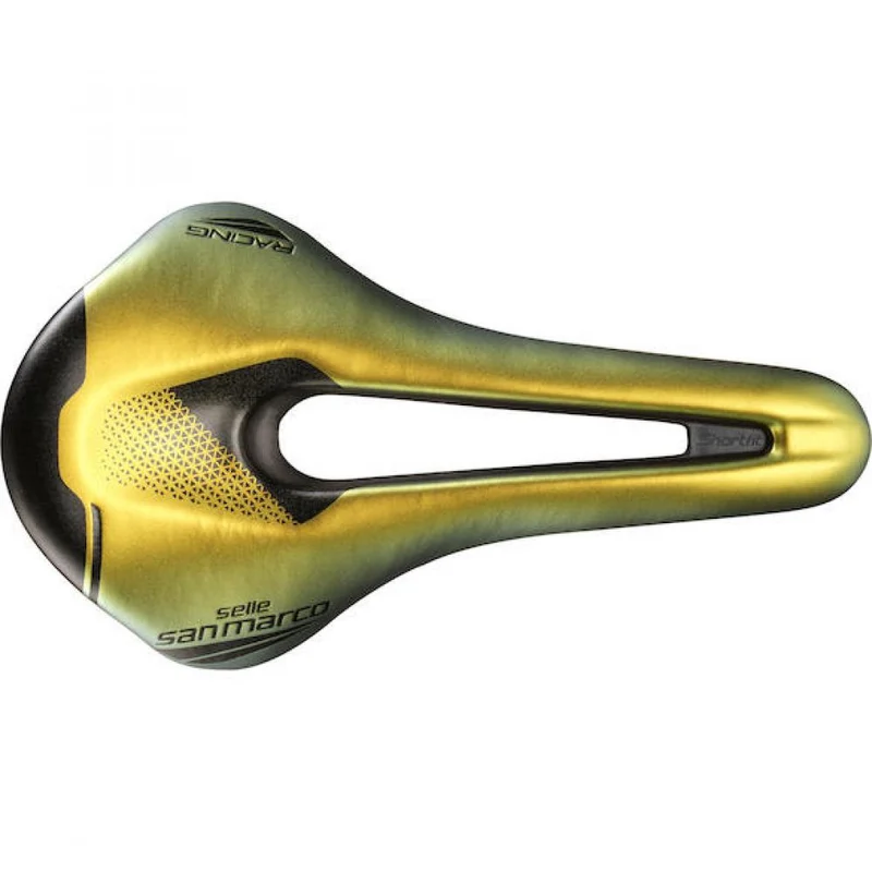 Selle San Marco Sattel Shortfit 2.0 Racing 140 x 255 mm Iridescent Gold - leistungsstark & komfortabel