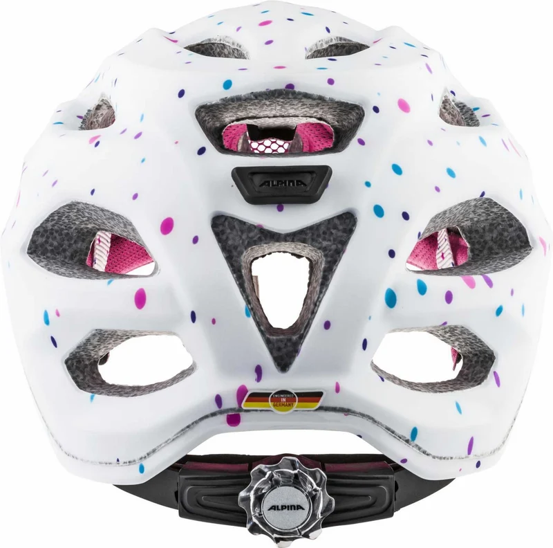 Alpina Carapax Junior Kinder-Helm white polka dots 51-56 cm