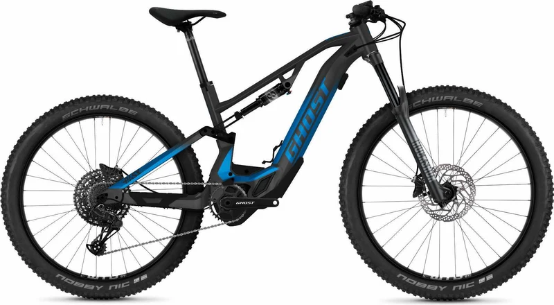 Ghost E-ASX 160 Essential AL 625 Wh E-Bike Fully 29"/27,5+" dark grey/bright blue matt