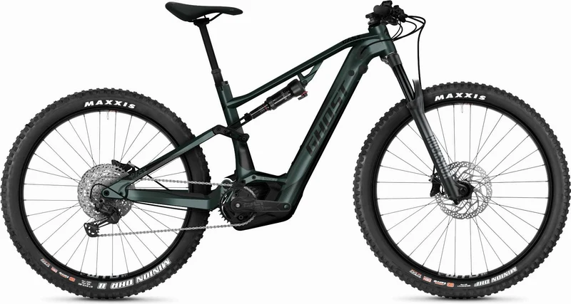 Ghost E-ASX 130 Advanced AL 750 Wh E-Bike Fully 29"/27,5+" green bay metallic/black matt