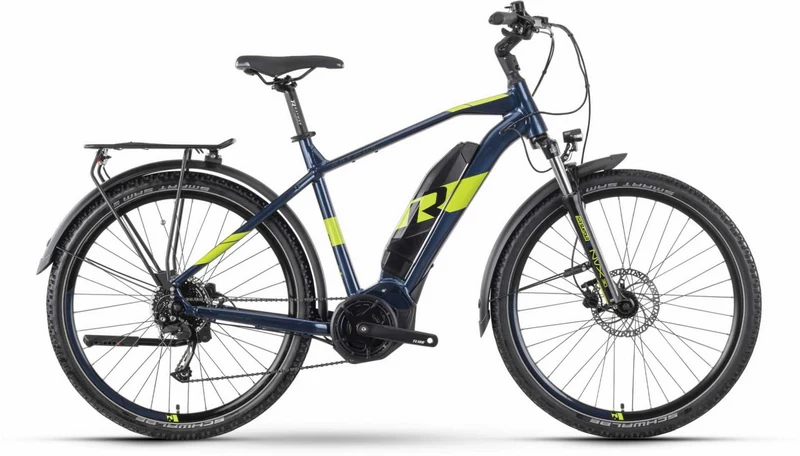 Raymon CrossRay E 3.0 500 Wh E-Bike Diamant 27,5" dark blue/lime