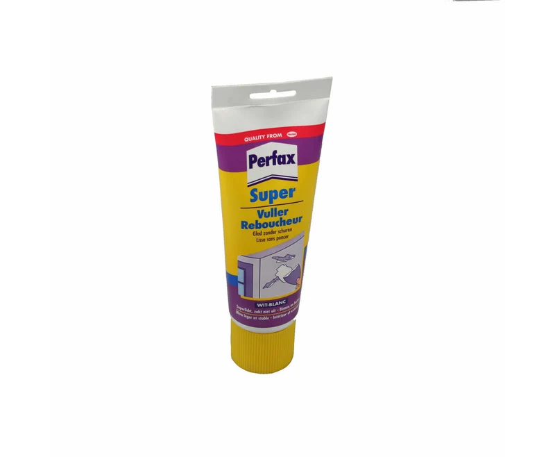 Perfax Super Füller 225ml: Repariert Löcher in Wänden, schnell trocknend, weiß.