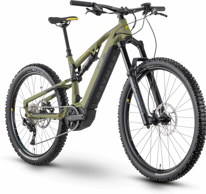Raymon TrailRay 160E 8.0 630 Wh E-Bike Fully 29"/27,5" armor/black/mustard