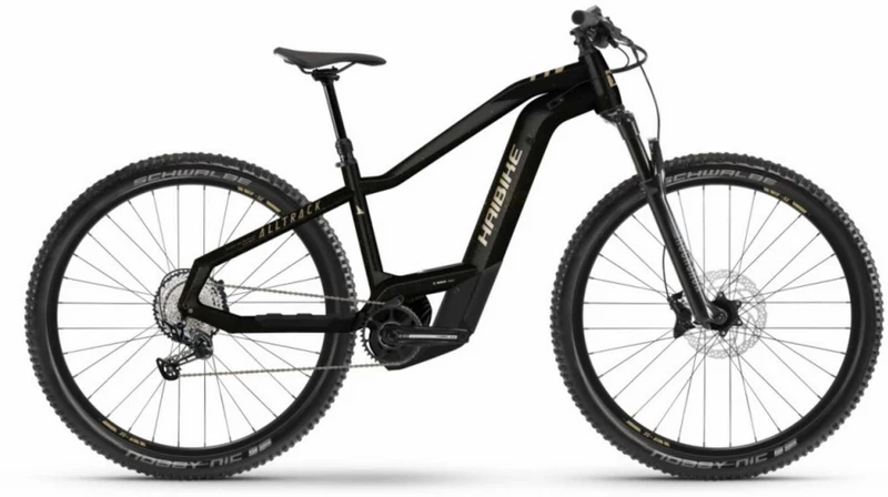Haibike AllTrack 10 750 Wh E-Bike Hardtail Diamant gloss black metallic tan