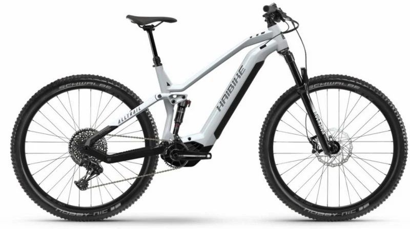 Haibike AllTrail 7 630 Wh E-Bike Fully 29" gloss silver pearl black
