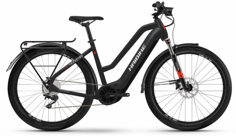 Haibike Trekking 6 630 Wh E-Bike Trapez 27,5" matte black red reflex