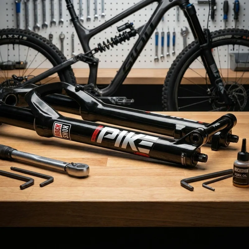 RockShox LowerLeg 29\"15x110,Boost,Pike Gloss Black, mit PRV Ventilen, 2023+