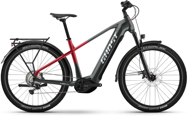 Ghost E-Teru Pro EQ 750 Wh E-Bike Hardtail Diamant 27,5" black/pearl deep red - glossy