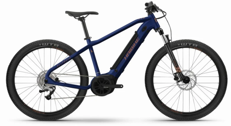 Haibike AllTrack 4 500 Wh E-Bike Hardtail Diamant 29" cool blue/leather - gloss