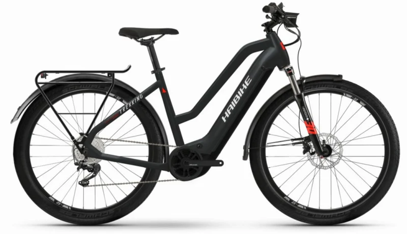 Haibike Trekking 6 630 Wh E-Bike Trapez 27,5" matte_blk_red_reflex