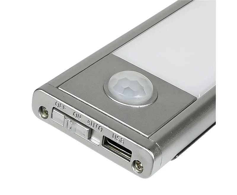 LED-Schrankleuchte 48 LEDs PIR-Sensor, USB-C aufladbar, 30 cm