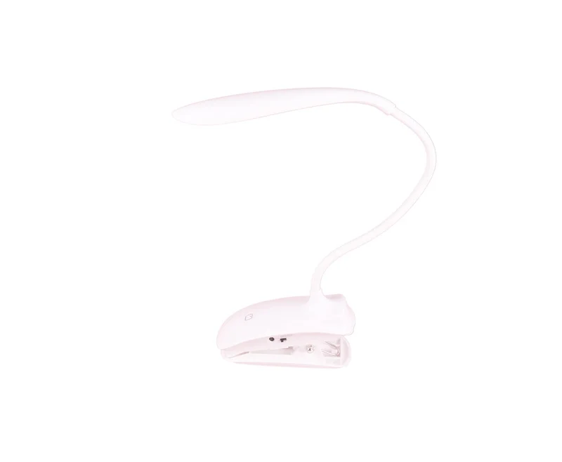 LED-Klemmlampe 3W, flexibler Hals, dimmbar, wiederaufladbar, USB-Klemme